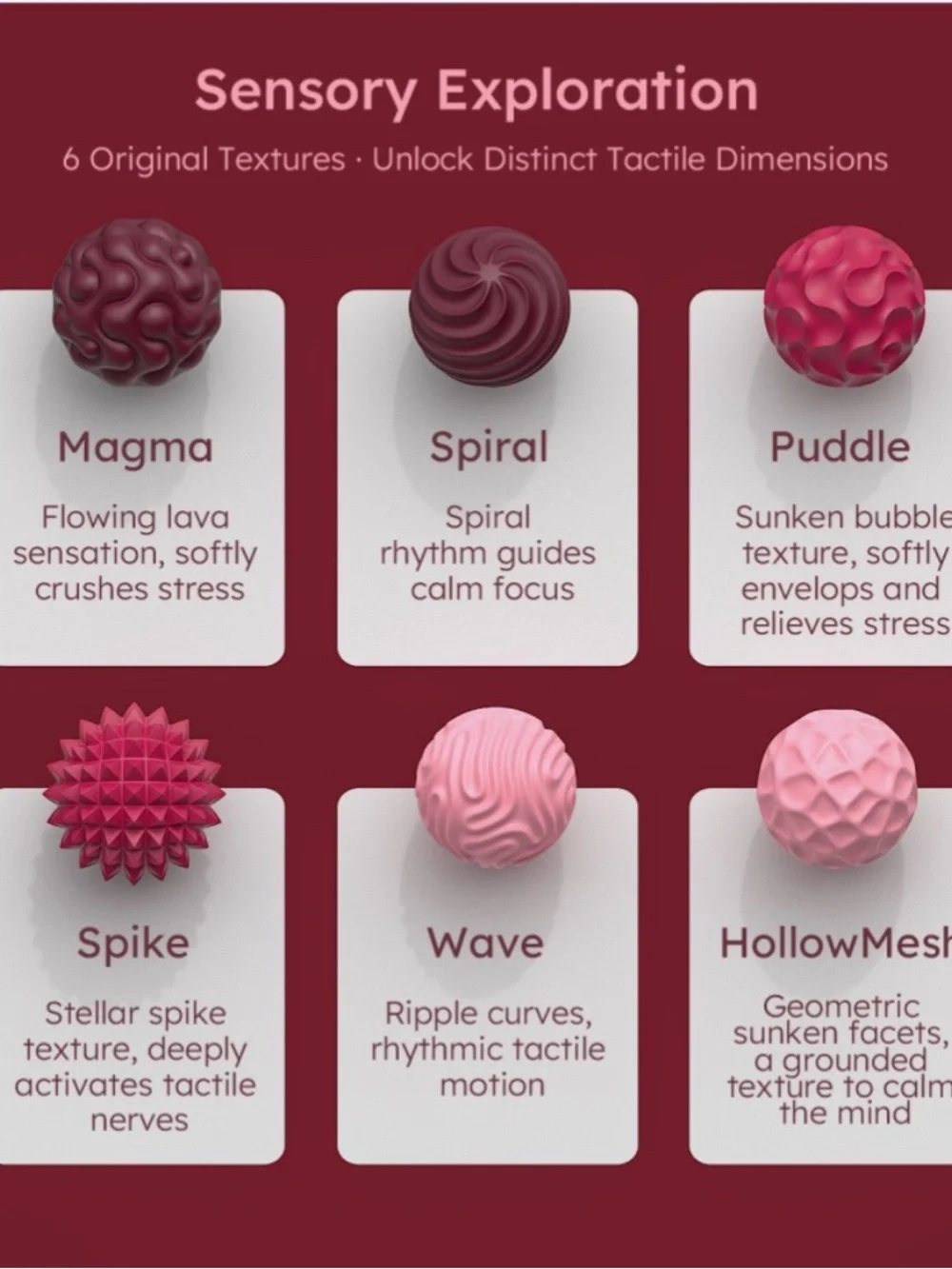Therapeutic Massage Ball Set in Pink & Berry with Travel Case